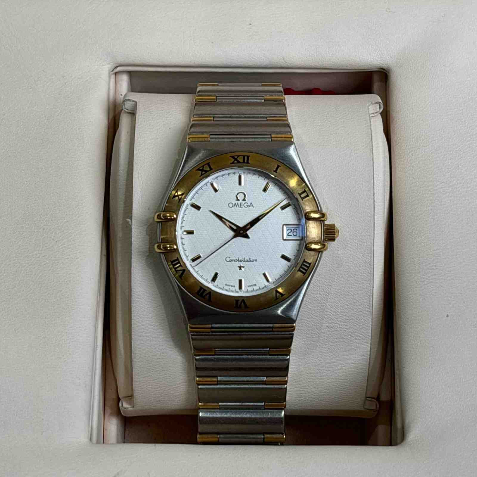 ساعت مچی مردانه امگا 33.5 میلیمتری سر میخ طلا Omega Constellation مدل k-55211049 - تصویر 5