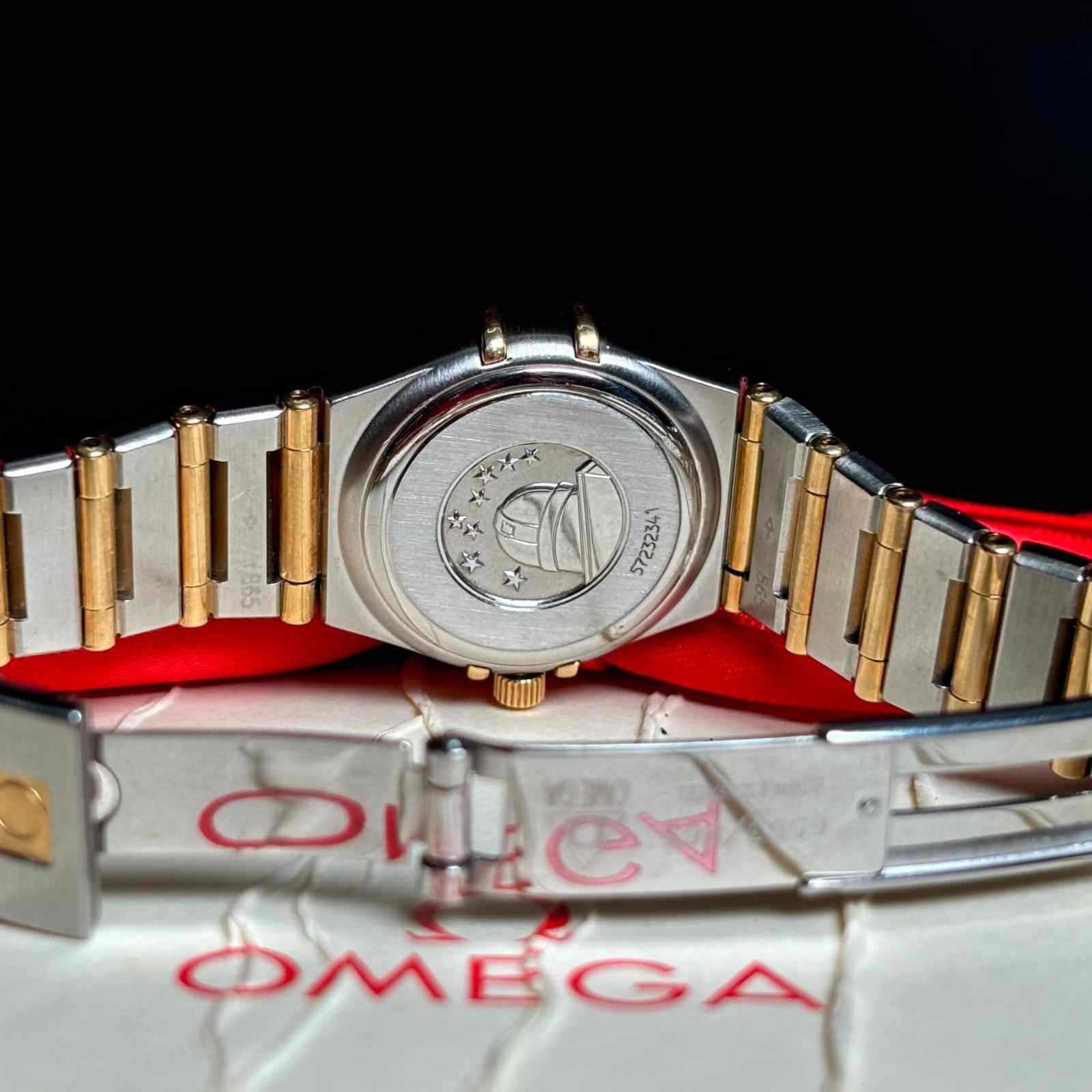 ساعت مچی زنانه امگا 22.5 میلیمتری تمام میخ طلا Omega Constellation مدل k-1262.70.00-57232341 - تصویر 3