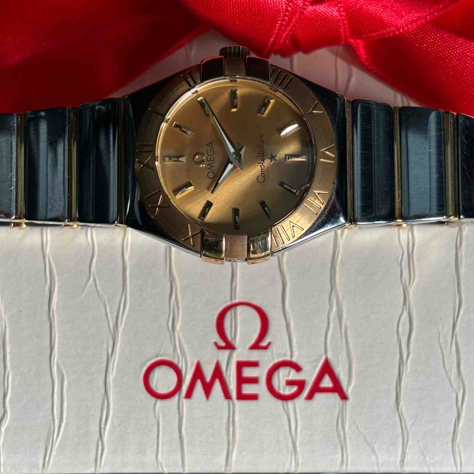 ساعت مچی زنانه امگا 27 میلیمتری تمام میخ طلا Omega Constellation مدل k-123.20.27.60.08.002-90693552 - تصویر 3