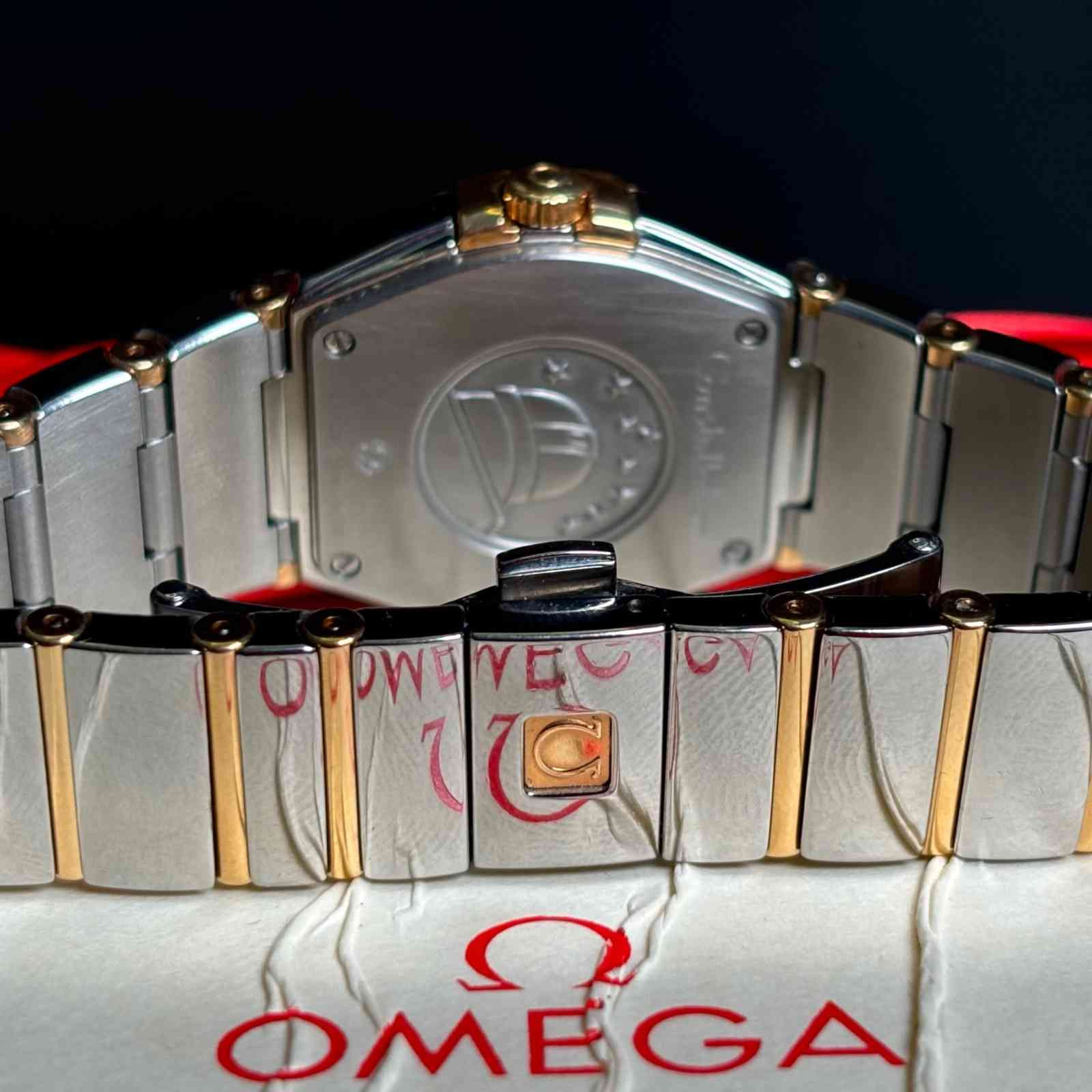 ساعت مچی زنانه امگا 27 میلیمتری تمام میخ طلا Omega Constellation مدل k-123.20.27.60.02.004-91877488 - تصویر 3