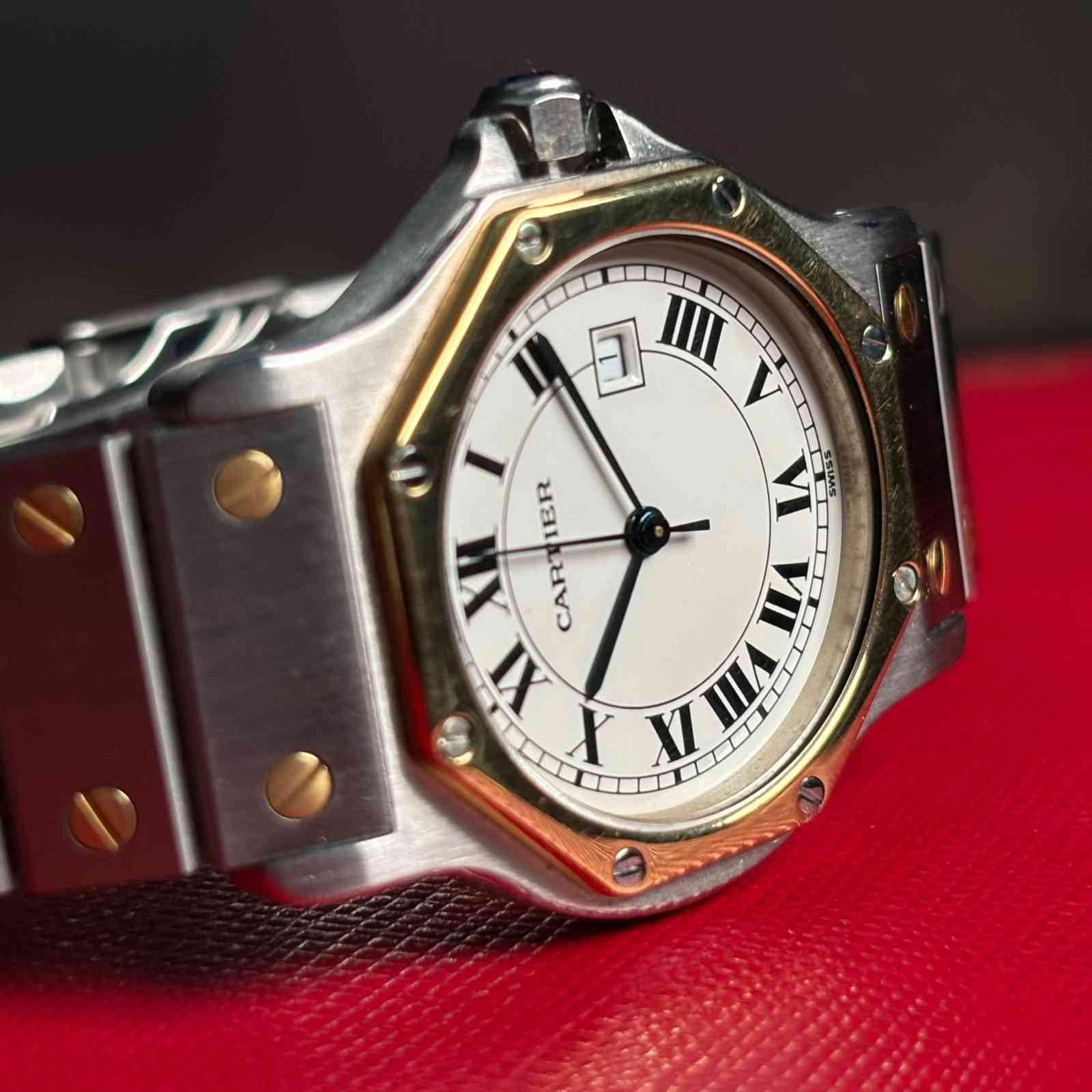 ساعت مچی زنانه کارتیر 30 میلیمتری Cartier Santos Octagon مدل K-2966-296662656 - تصویر 2