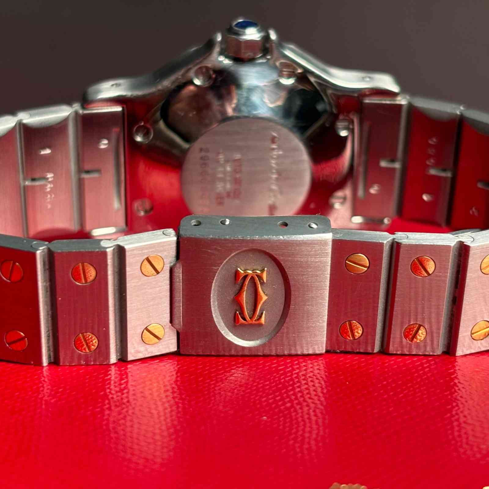 ساعت مچی زنانه کارتیر 30 میلیمتری Cartier Santos Octagon مدل K-2966-296662656 - تصویر 4