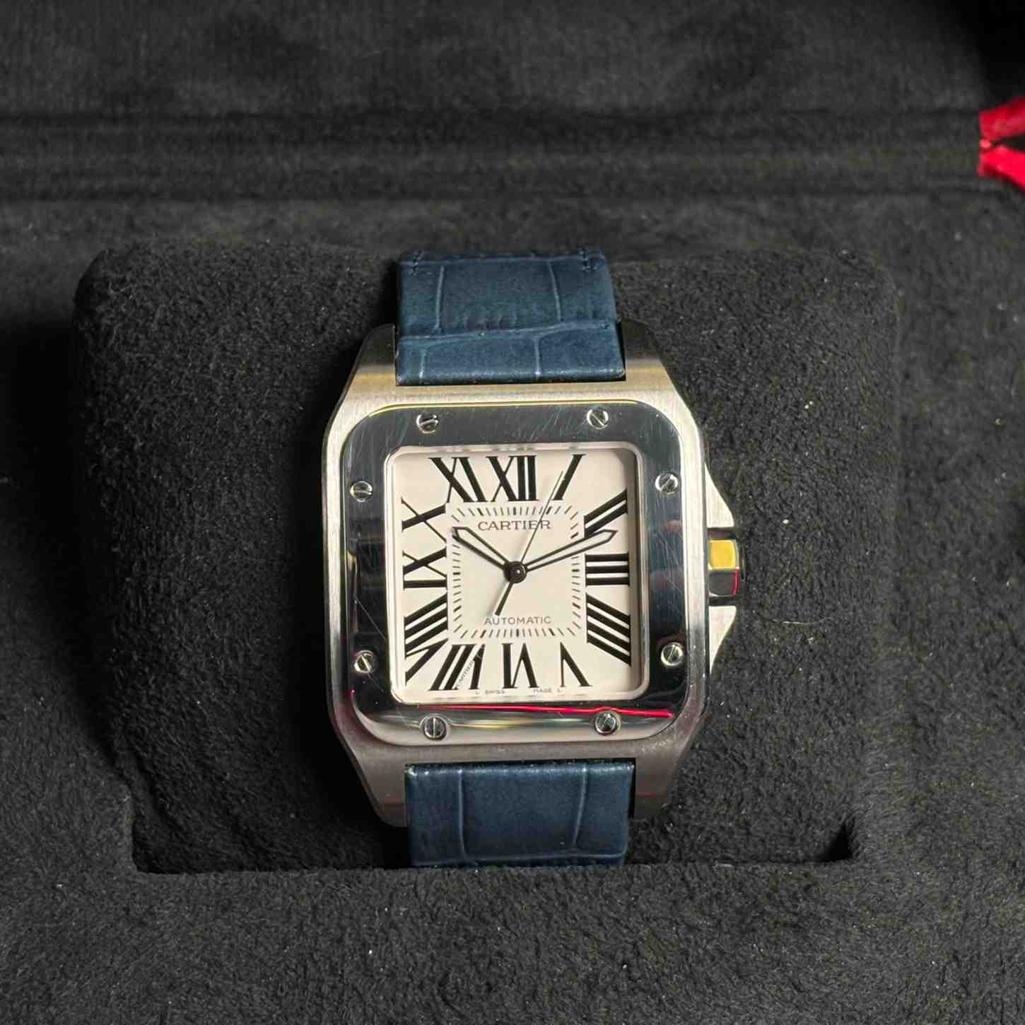 ساعت مچی مردانه کارتیر 38*51 xl میلیمتری Cartier Santos 100 مدل k-W20073X8/2656-190596MX - تصویر 2