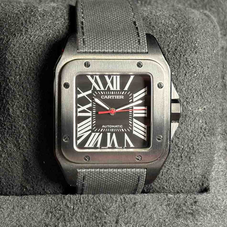 ساعت مچی مردانه کارتیر 38*51 میلیمتری Cartier Santos مدل k-WSSA0006-485014WX