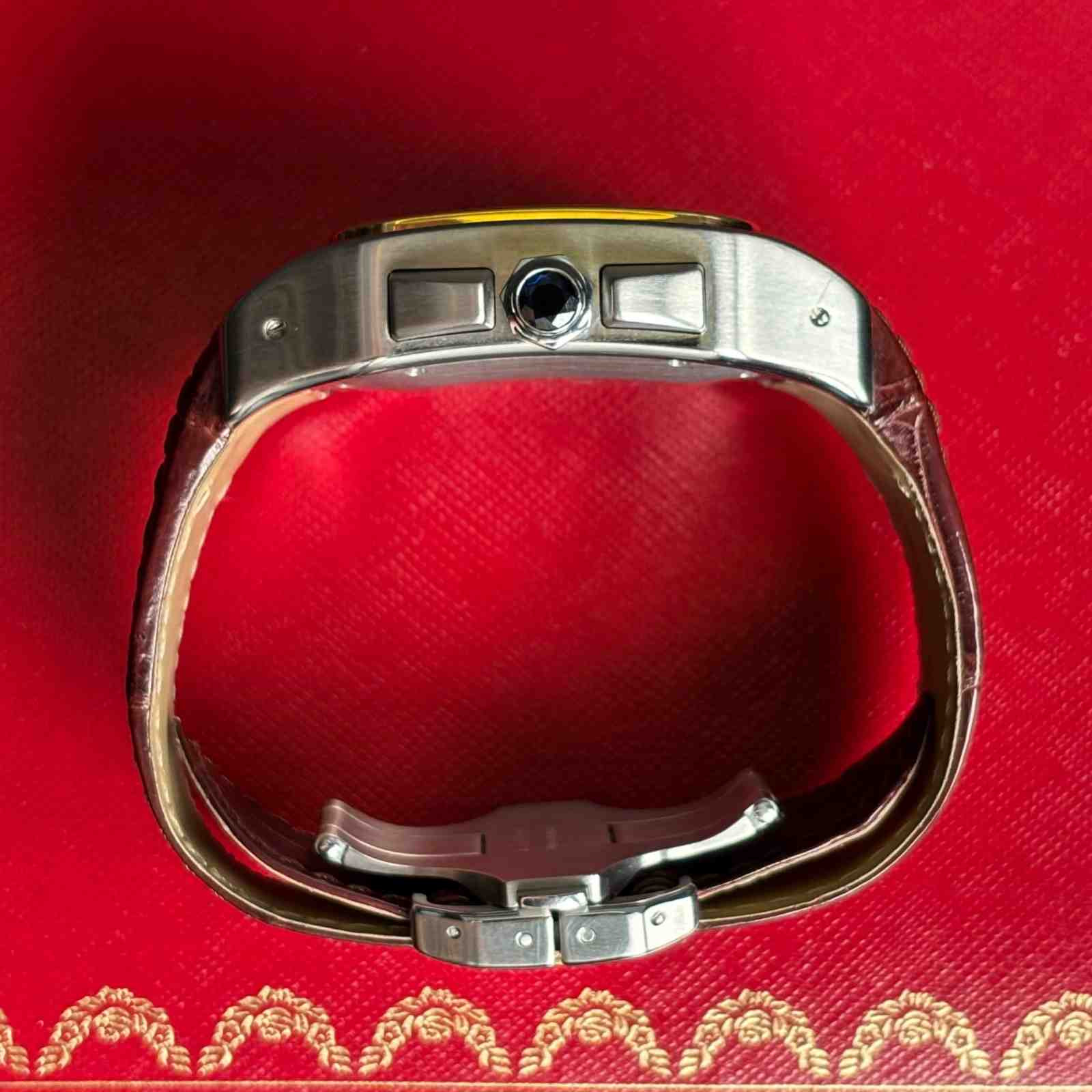 ساعت مچی مردانه کارتیر 55.2*41.5 میلیمتری 1Cartier Santos 100 مدل k-W20091X7/2740-493561NX - تصویر 5