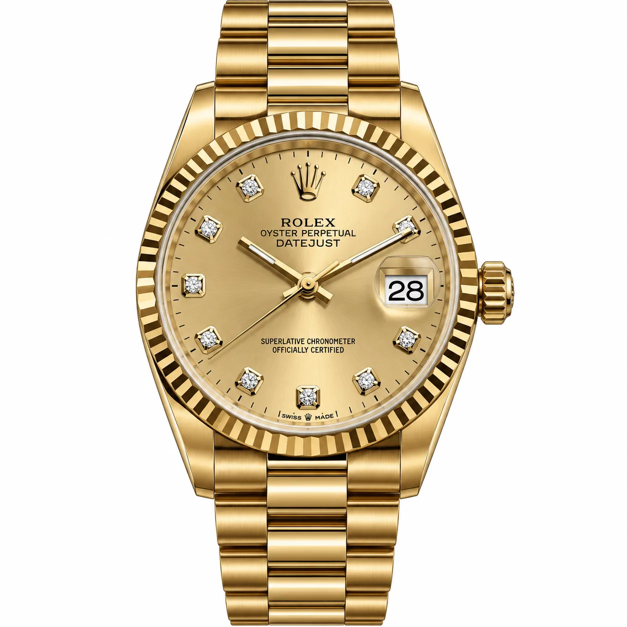 ساعت مچی زنانه رولکس 31 میلیمتری تمام طلا ROLEX DATEJUST مدل K-L414540