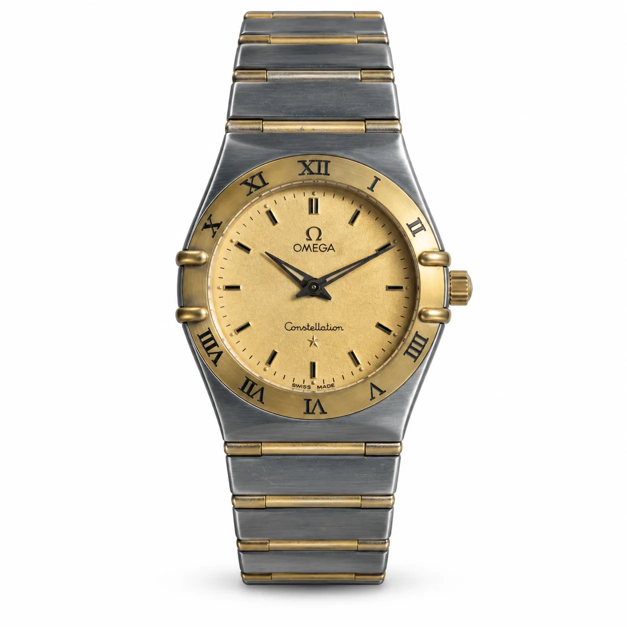 ساعت مچی زنانه امگا 25.5 میلیمتری تمام میخ طلا Omega Constellation مدل k-1272.10.00-56520038
