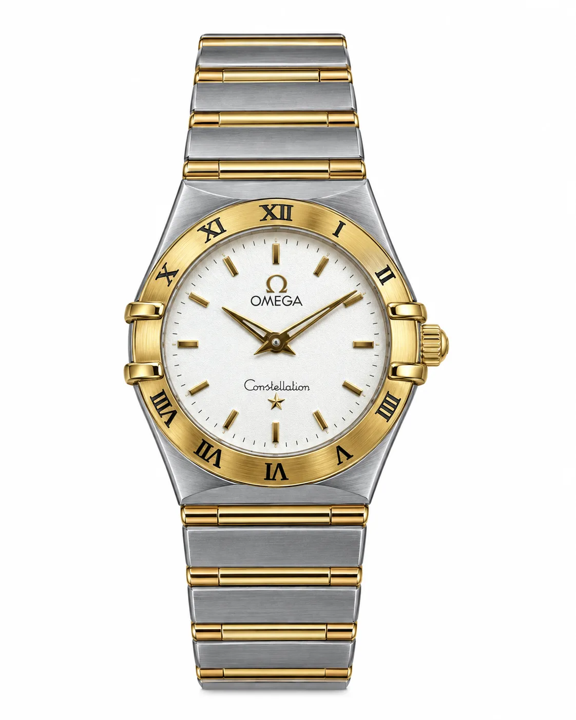 ساعت مچی زنانه امگا 26 میلیمتری تمام میخ طلا Omega Constellation مدل k-57320821