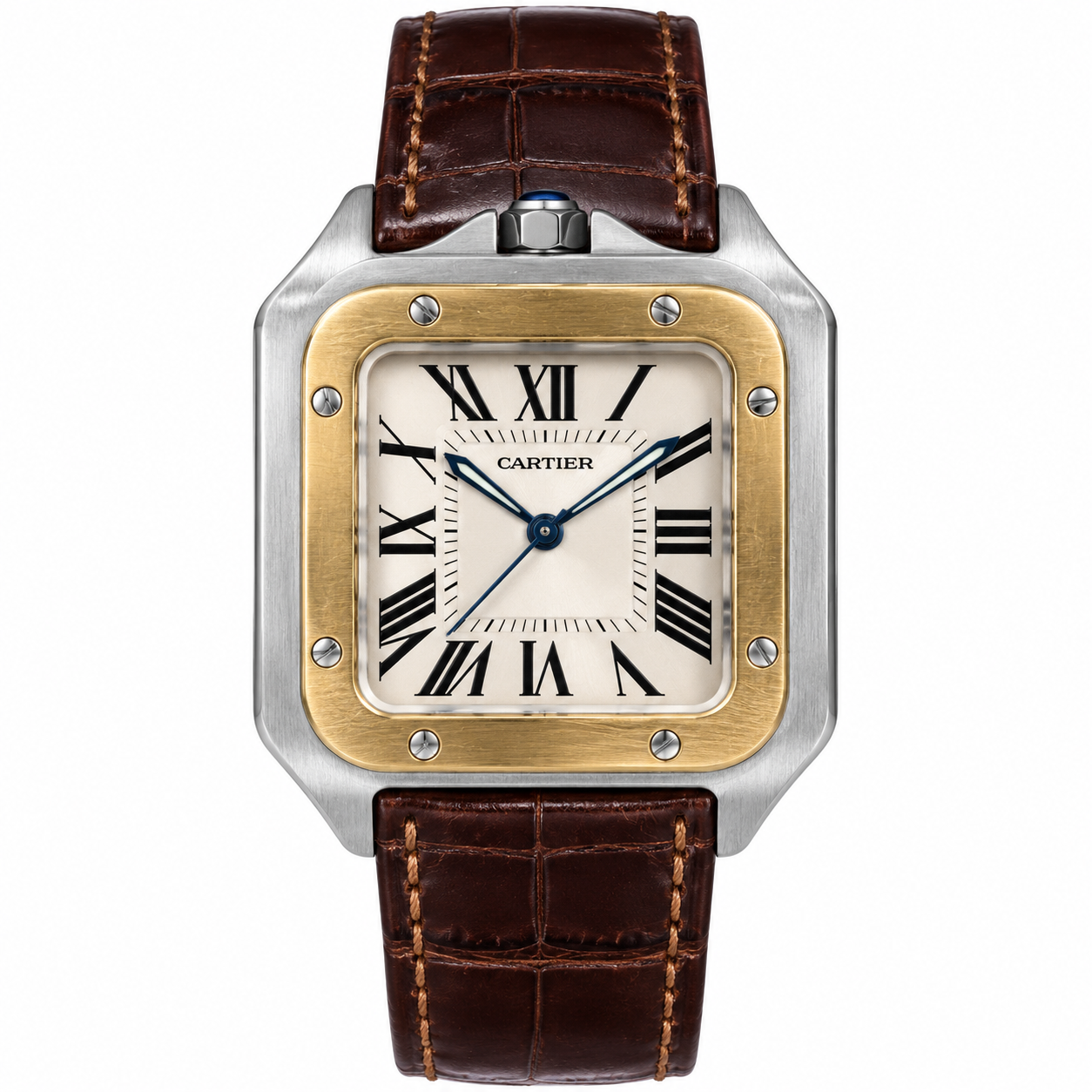 ساعت مچی زنانه کارتیر 36 * 44 میلیمتری Cartier Santos 100 مدل k-W20107X7-204915NX