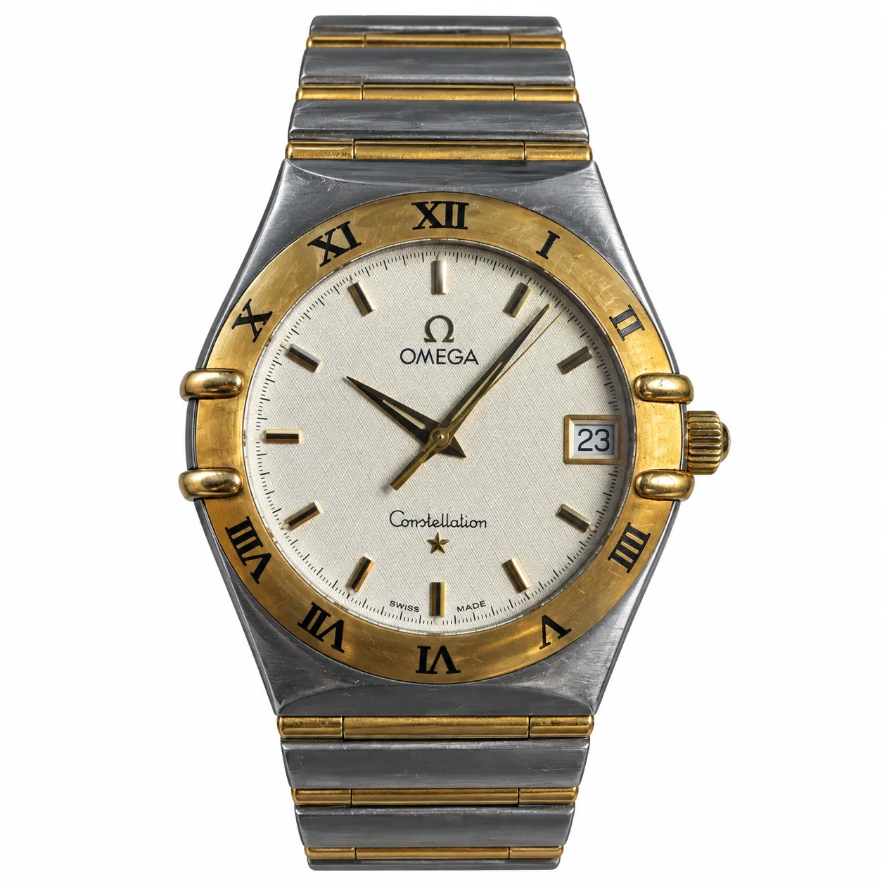 ساعت مچی مردانه امگا 33.5 میلیمیتری تمام میخ طلا Omega Constellation مدل k-1212.30.00-56917334