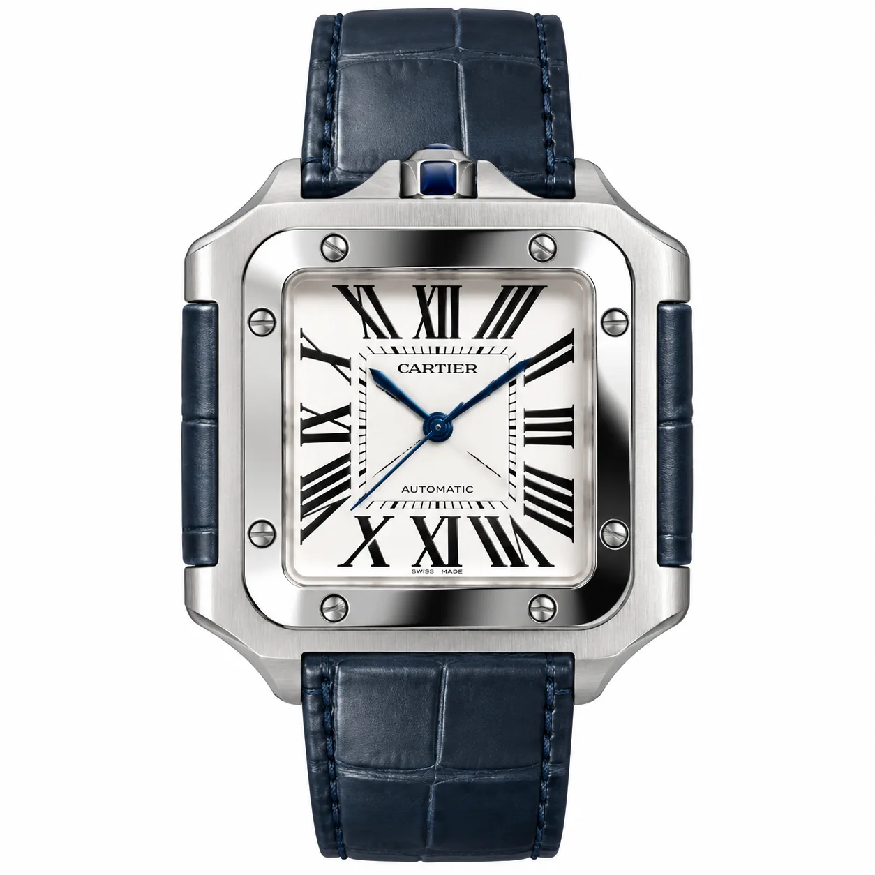 ساعت مچی مردانه کارتیر 38*51 xl میلیمتری Cartier Santos 100 مدل k-W20073X8/2656-190596MX