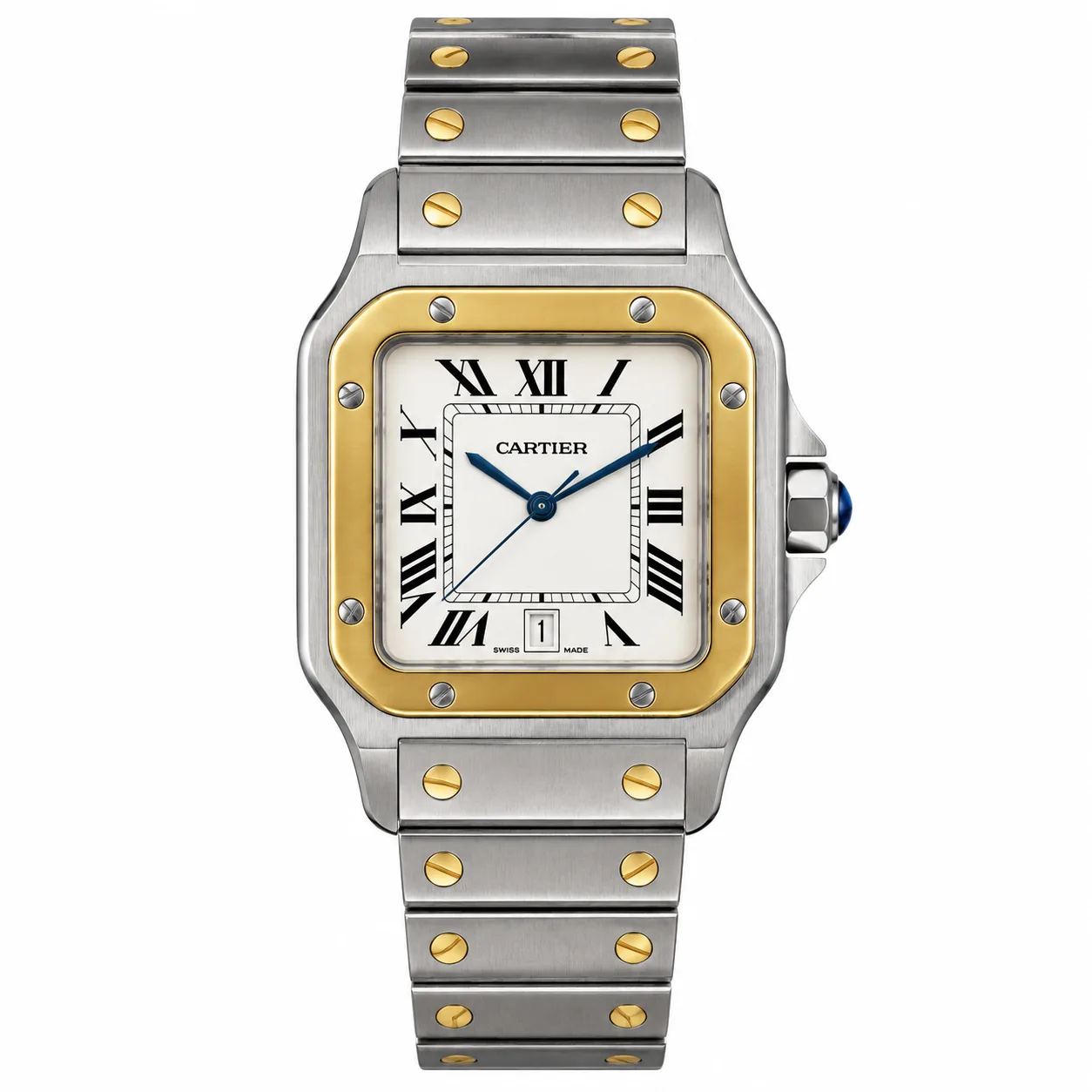 ساعت مچی مردانه کارتیر 38*51 xl میلیمتری Cartier Santos مدل k-W2SA0009-285061BX